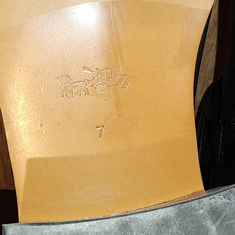 Coach Chelsea Buckle Boots SIZE 7 BLACK LEATHER - Picture 5 of 8